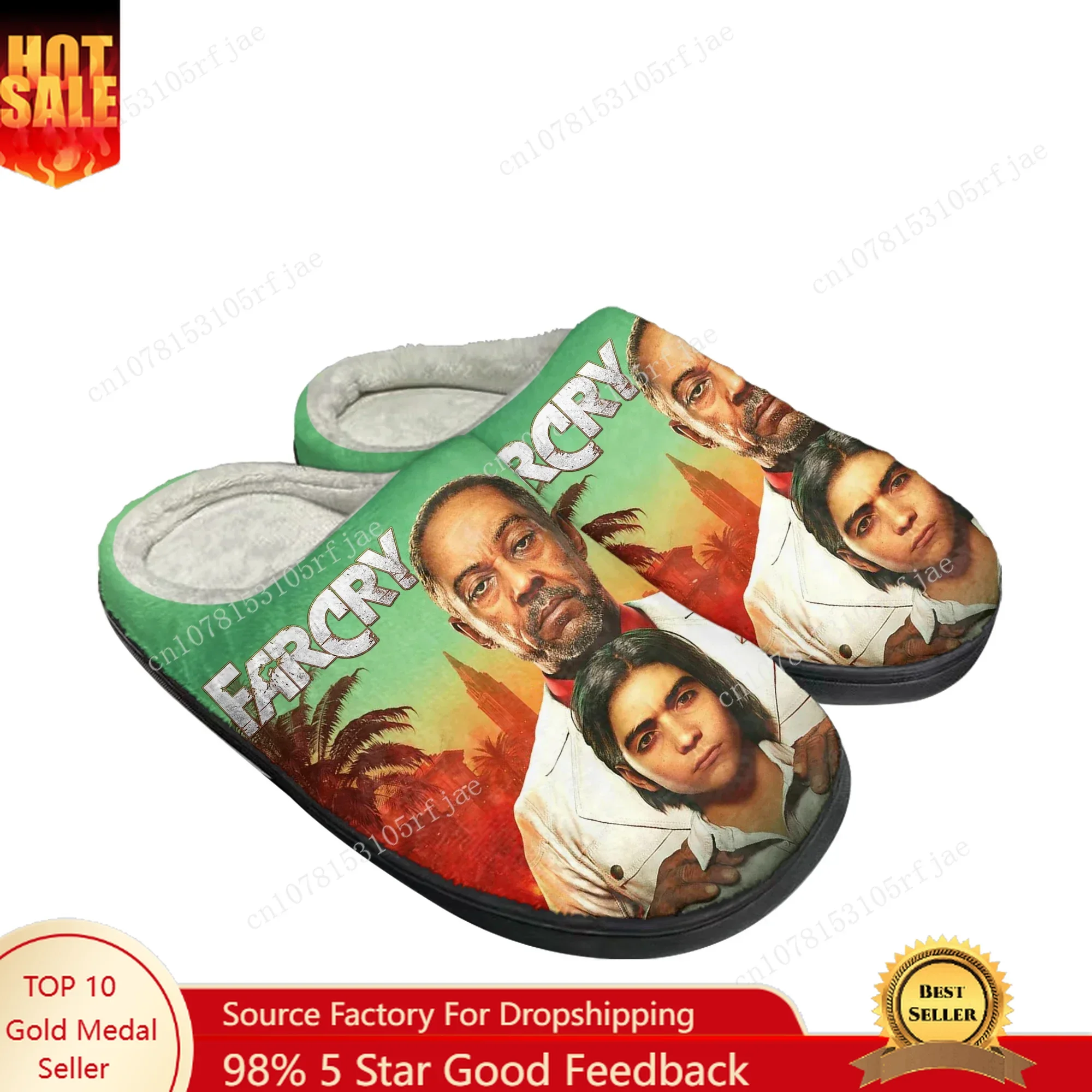 

Far Cry Custom Home Cotton Slippers Cartoon Game Mens Womens Plush Bedroom Casual Fashion Keep Warm Shoes Tailor Made Slipper