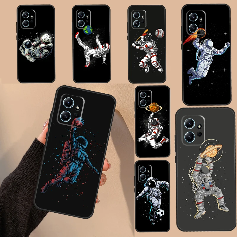 Astronaut Baseball Soccer Basketball Cover For Xiaomi Redmi Note 12 11 10 8 9 Pro Note 12S 11S 10S 9S Redmi 12 9C 10C 12C Case