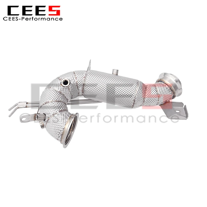 

CEES Tuning Exhaust Downpipe for Mercedes Benz AMG CLE53 3.0T 2024-2026 Stainless Steel Free Flow Heat Shield Downpipe Exhaust