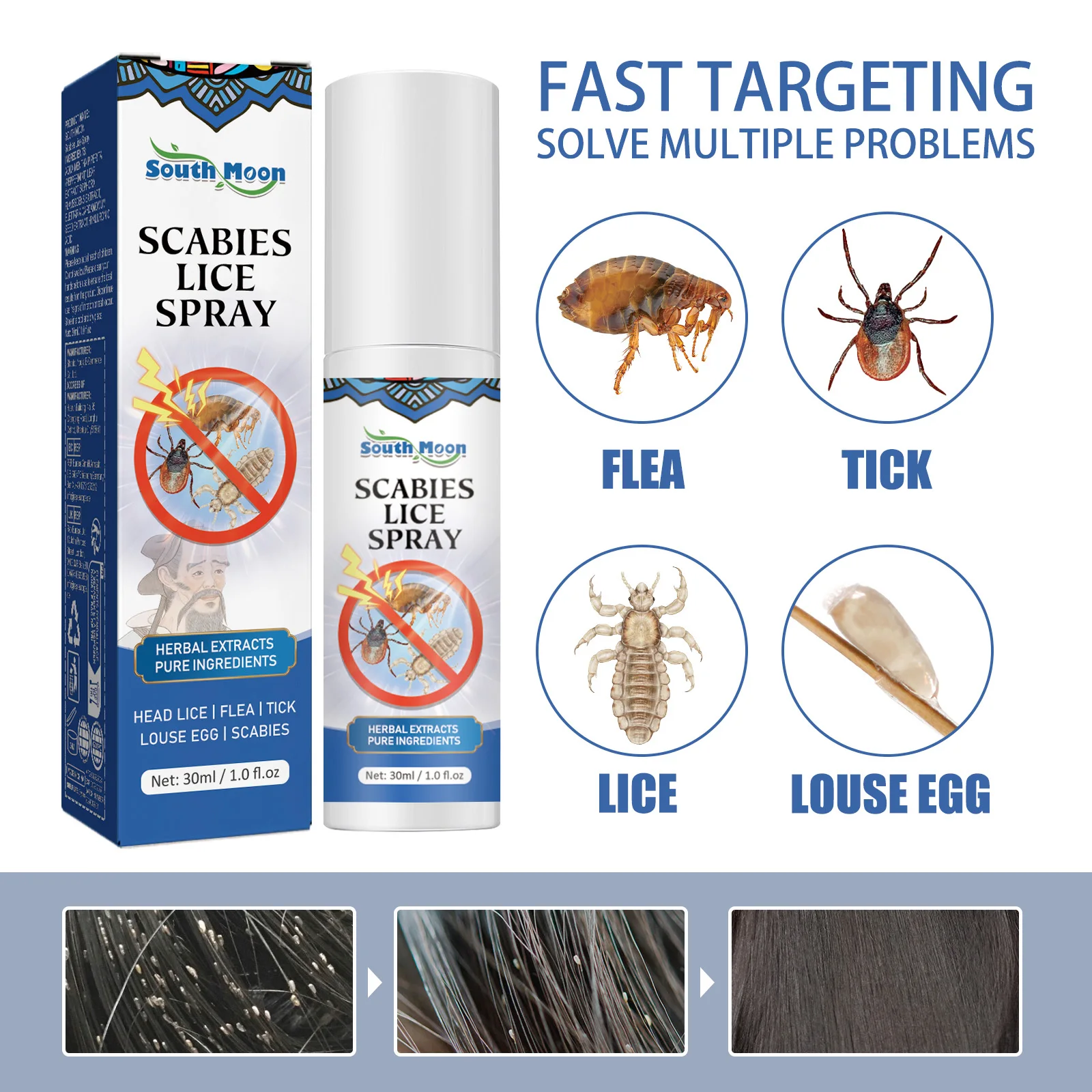 Lice Removal Spray Natural Ing - огляд і ціна Hair Care Natural Ingredients
