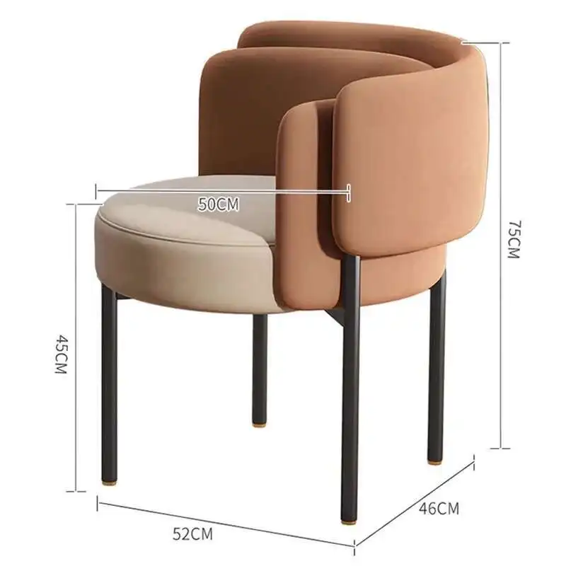 كراسي طعام بنية إسكندنافية حديثة فاخرة ومريحة كرسي جمالي للمطبخ كرسي مريح أثاث Salle À Manger