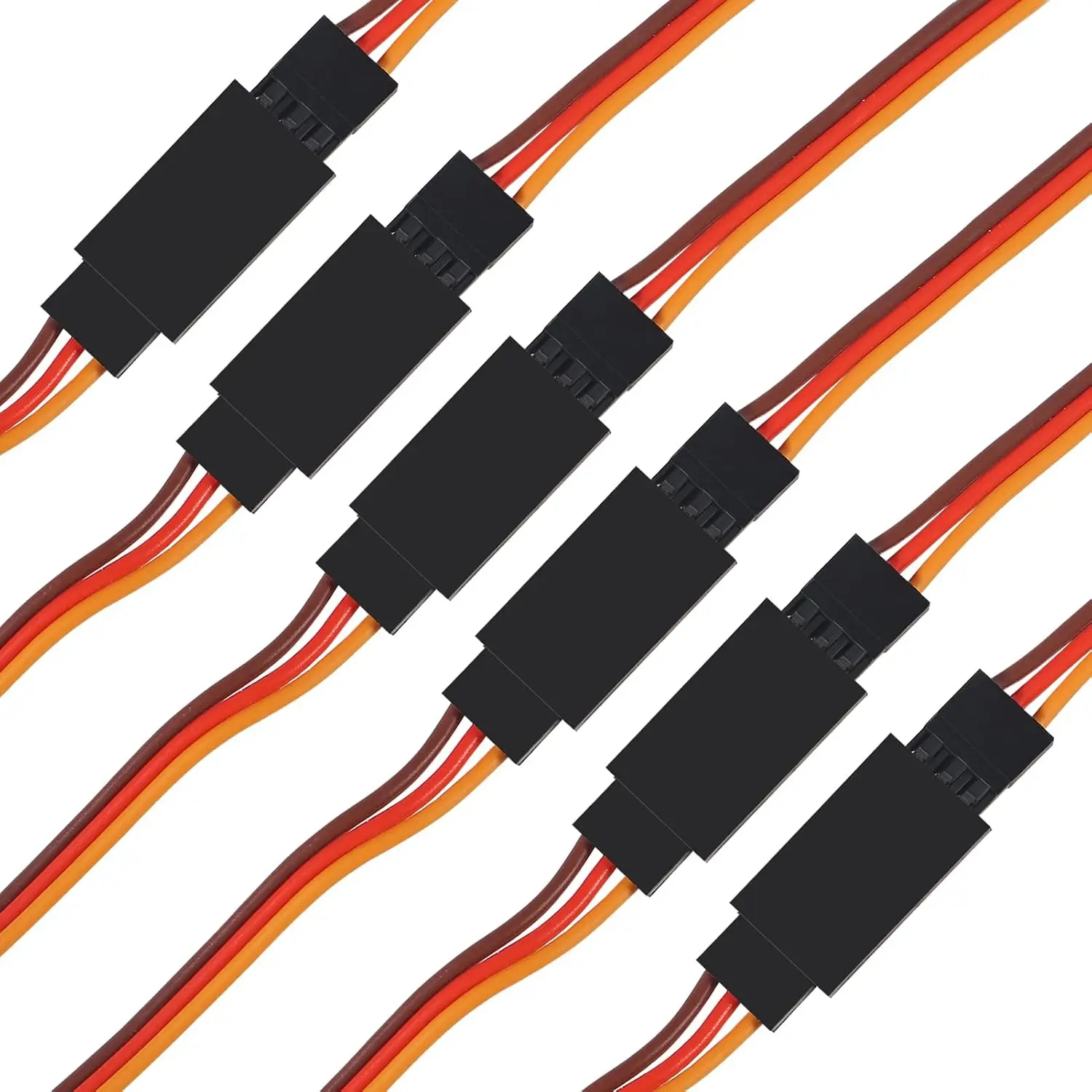 15PCS Servo Extension Lead Wire Cable 10cm/3.93inch 3-Pin Servo Extension Cable Wire Cord Male to Female RC Servo Remote Control