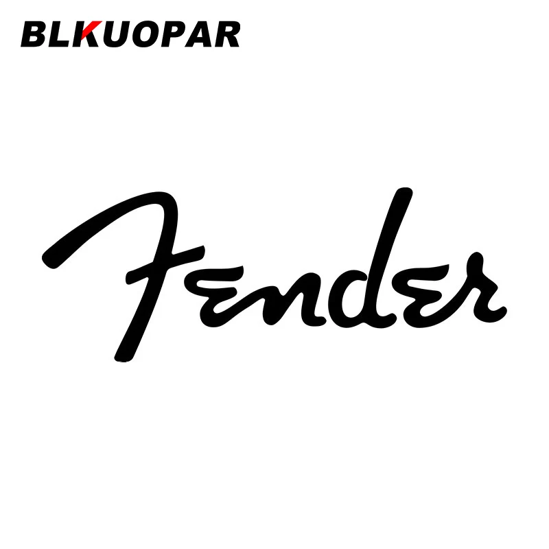 BLKUOPAR Fender Logo Car Sticker Graphics Personality Waterproof Sunscreen Personality Simple Text Laser Decal Trunk Accessories