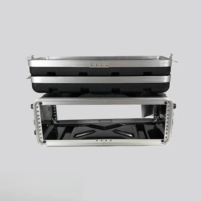 

short 3U ABS plastic air case, audio cabinet, protective cotton rack for wireless handheld microphone receiver