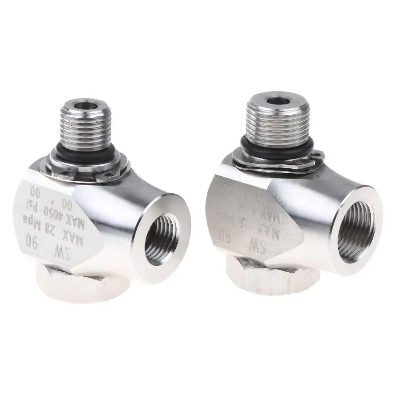 Stainless Steel 304 High Pressure Washer Car Wash Arm Connector With 360 Degree Swivel Joint For 1/4 Inch Or 3/8 Inch Fittings