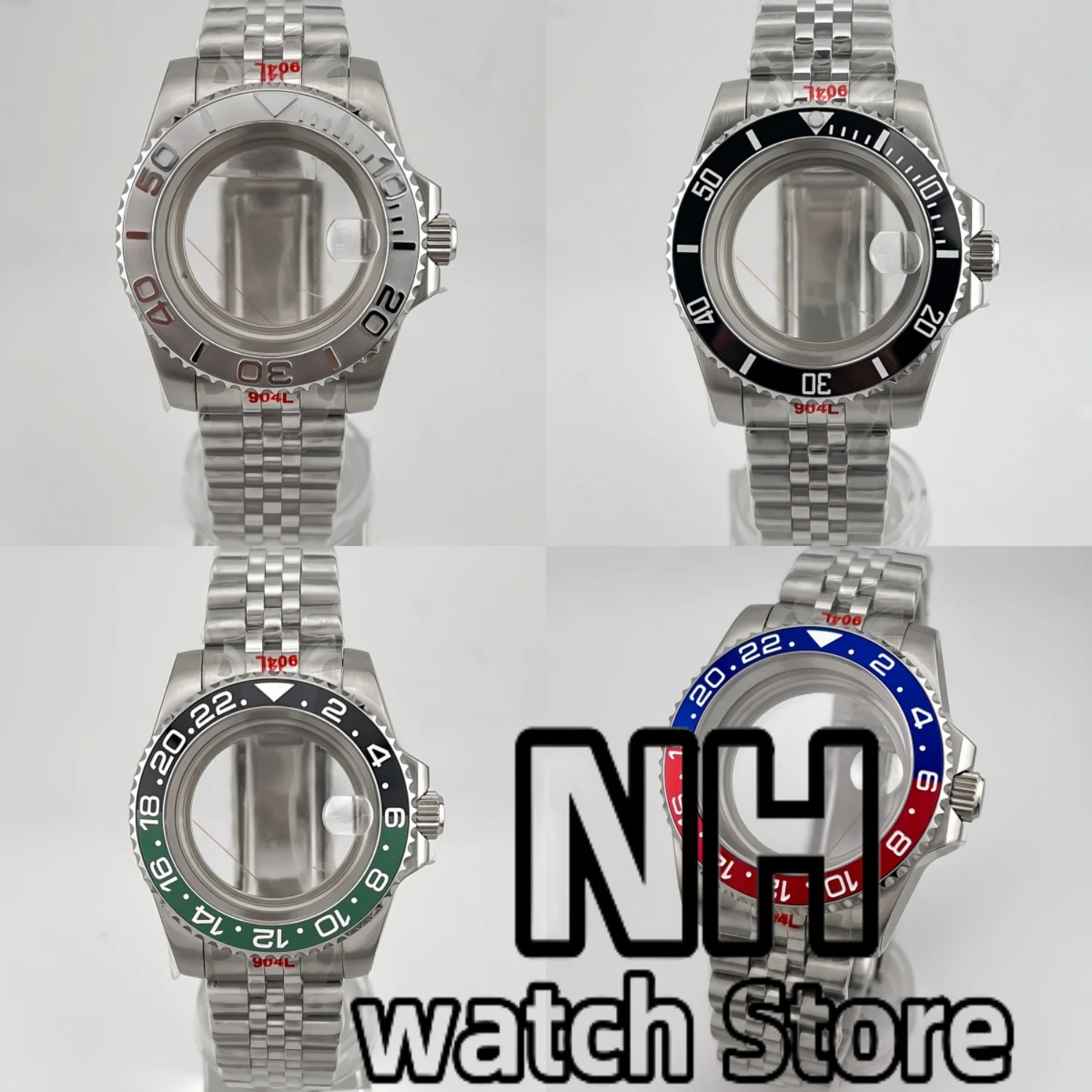 

Корпус для часов 40 мм NH35 из нержавеющей стали с сапфировым стеклом, совместимый с механизмами NH34, NH35, ETA2824, PT5000, Miyota, Mingzhu, с браслетом Jubilee для корпусов SUB и GMT.
