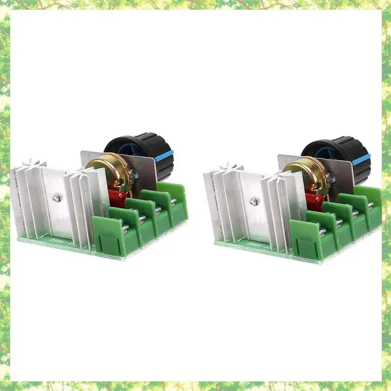 Controlador de velocidade inteligente-2 peças para motor ac ac 220v 2000w tiristor controle de velocidade do motor controlador de potência ajustável