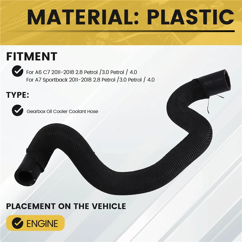 

2.8 3.0 4.0 Petrol For A6 C7 A7 Left Lower Gearbox Oil Cooler Coolant Hose Pipe 4G0121448AH