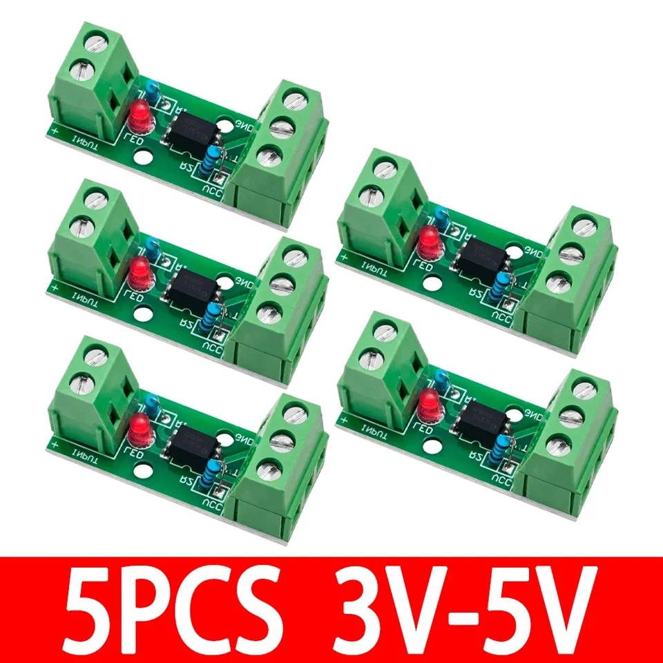 1~20PCS 1 Channel Way Optocoupler Isolation Module PC817 3V-5V 12V 24V Photoelectric Isolator Rail Holder PLC Drive Motor Board, image 7