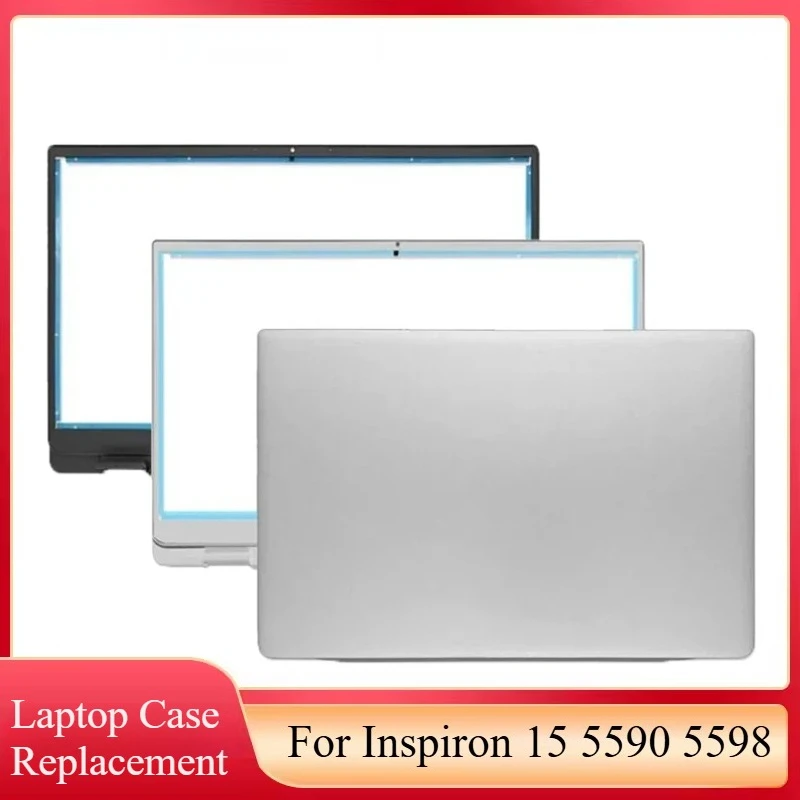 

New Original Case For Inspiron 15 5590 5598 Laptop LCD Back Cover Front Bezel Top Screen Case 039T35 0H8G80 Silver Shell 15.6"
