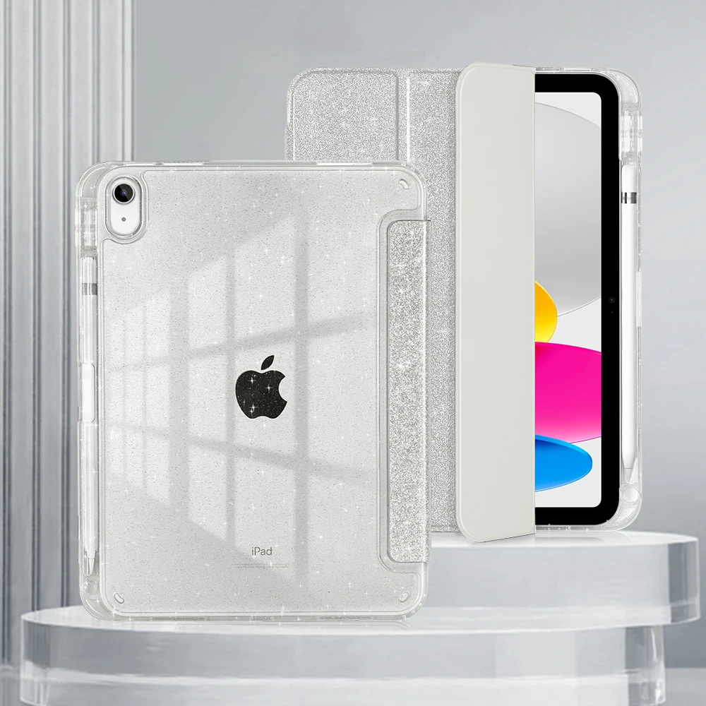 Glittering Sparkly Case for New IPad A16 Air 8 11 M4 M2 M3 Mini Air 7 6 5 4 9 10 11 Th Gen IPad Pro 11 M5 10.9 Smart Stand Cover