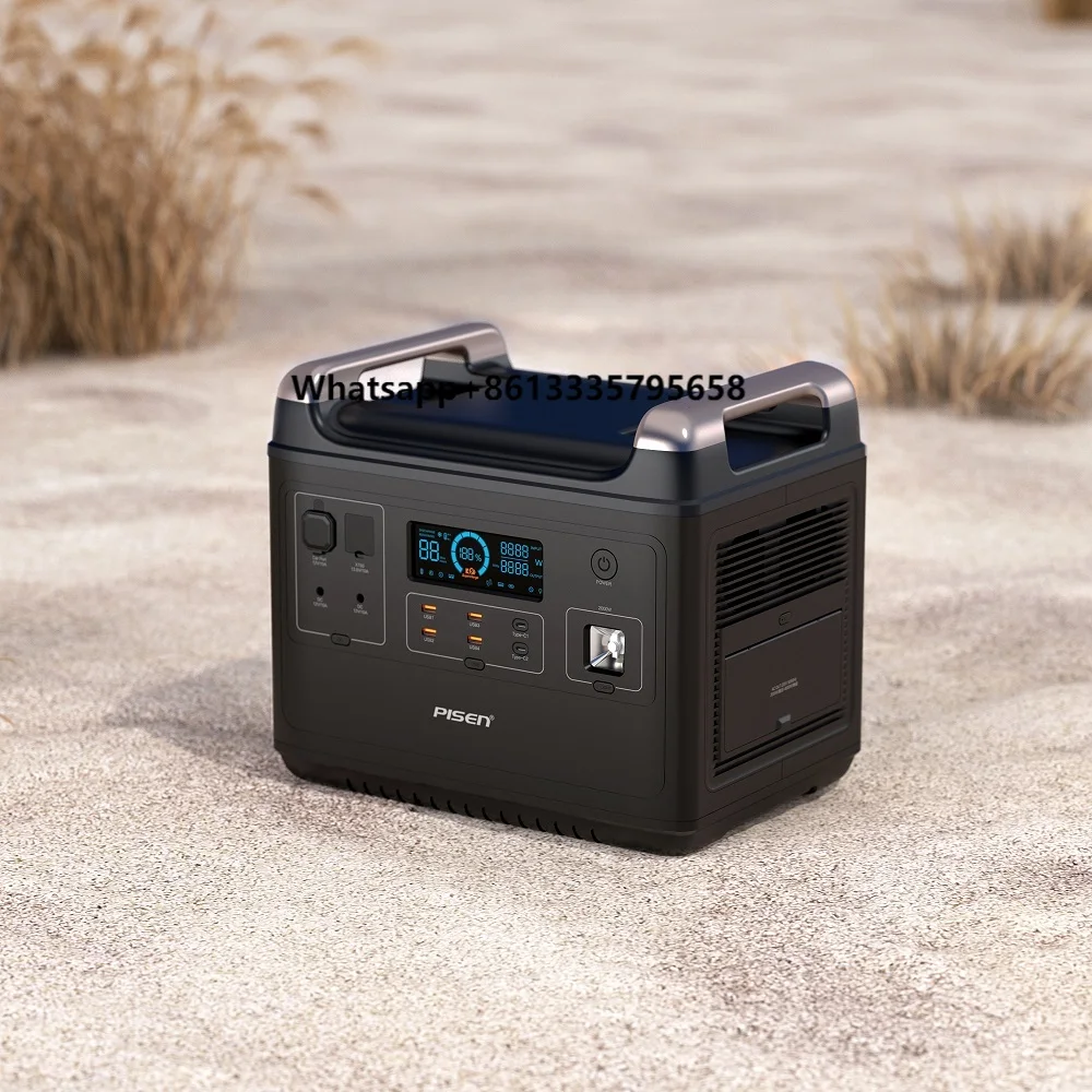 

Portable Energy Storage Solar Power System With Panel Foldable 2000w Lithium Ion Outdoor Automobile Car Emergency Power Supply