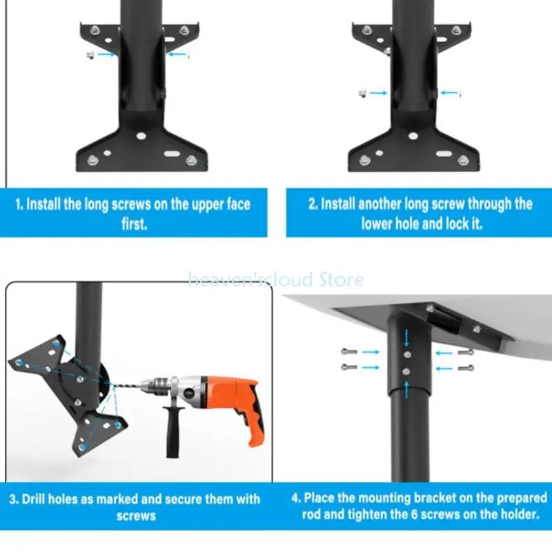 Y88B 360 도로 회전식 금속 파이프 어댑터 보안 안테나 포지셔닝에 대한 지원
