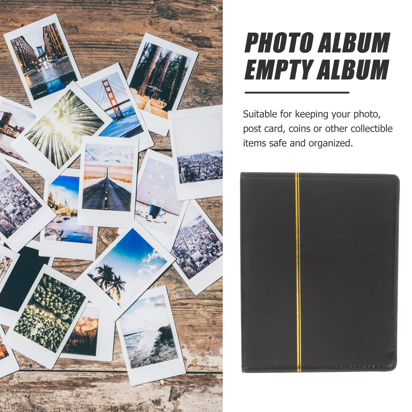 อัลบั้มแสตมป์ แฟ้มสีดำ สำหรับสะสมเหรียญ โปสการ์ด ธนบัตร อุปกรณ์สะสมแสตมป์ แฟ้ม A5