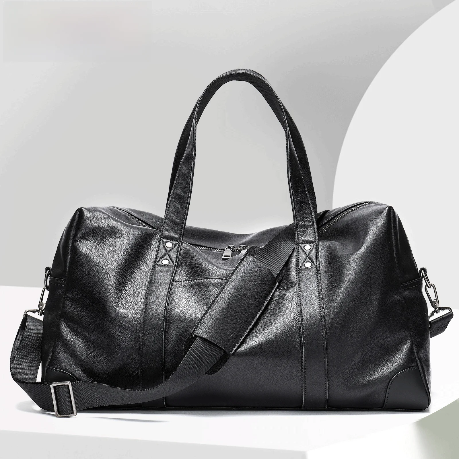 

Busin Travel Genuine Leather Handbag Men's New 2024 Top Layer Cowhide Large Capaci Lage Crossbody Bag for Outings