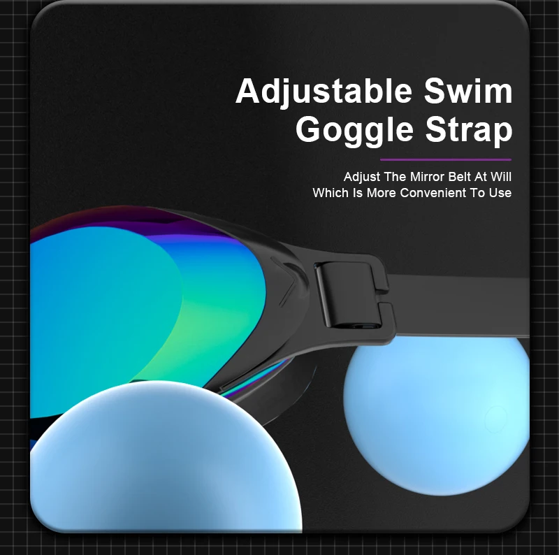 JSJM Professionelle Antibeschlag-Schwimmbrille für Erwachsene – UV-Schutz, verstellbare Silikon-Passform für Männer und Frauen, Unisex-Design – Detail 5