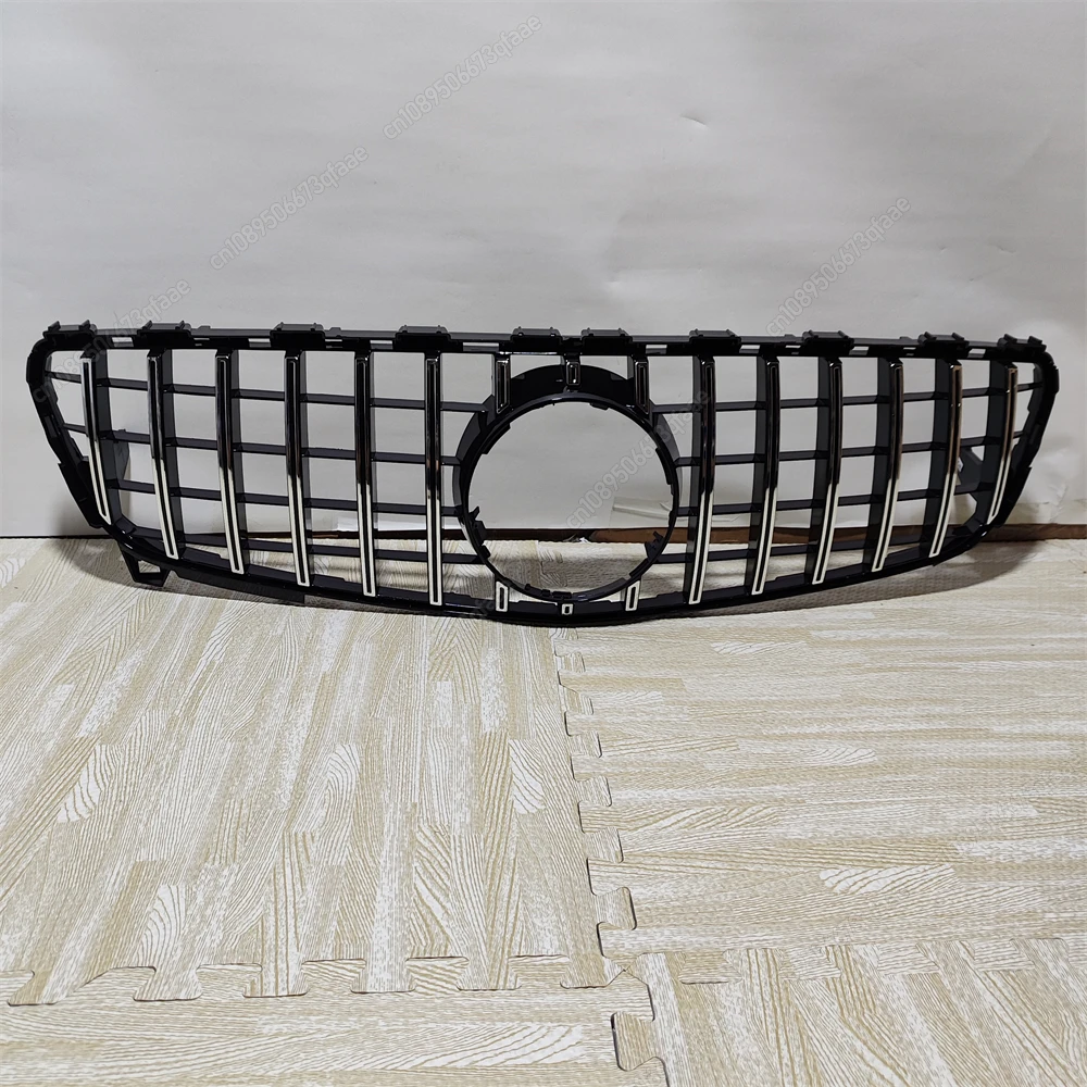 GT Style Front Grille Bumper Grill For Mercedes Benz W176 A160 A180 A200 A220 A250 A45 AMG Facelift 2016-2018 Black Kits Tuning image 3