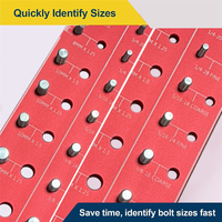 A20F-28 Size Nut And Bolt Thread Checker Bolt Size And Thread Gauge Bolt Gauge Easy To Use Black