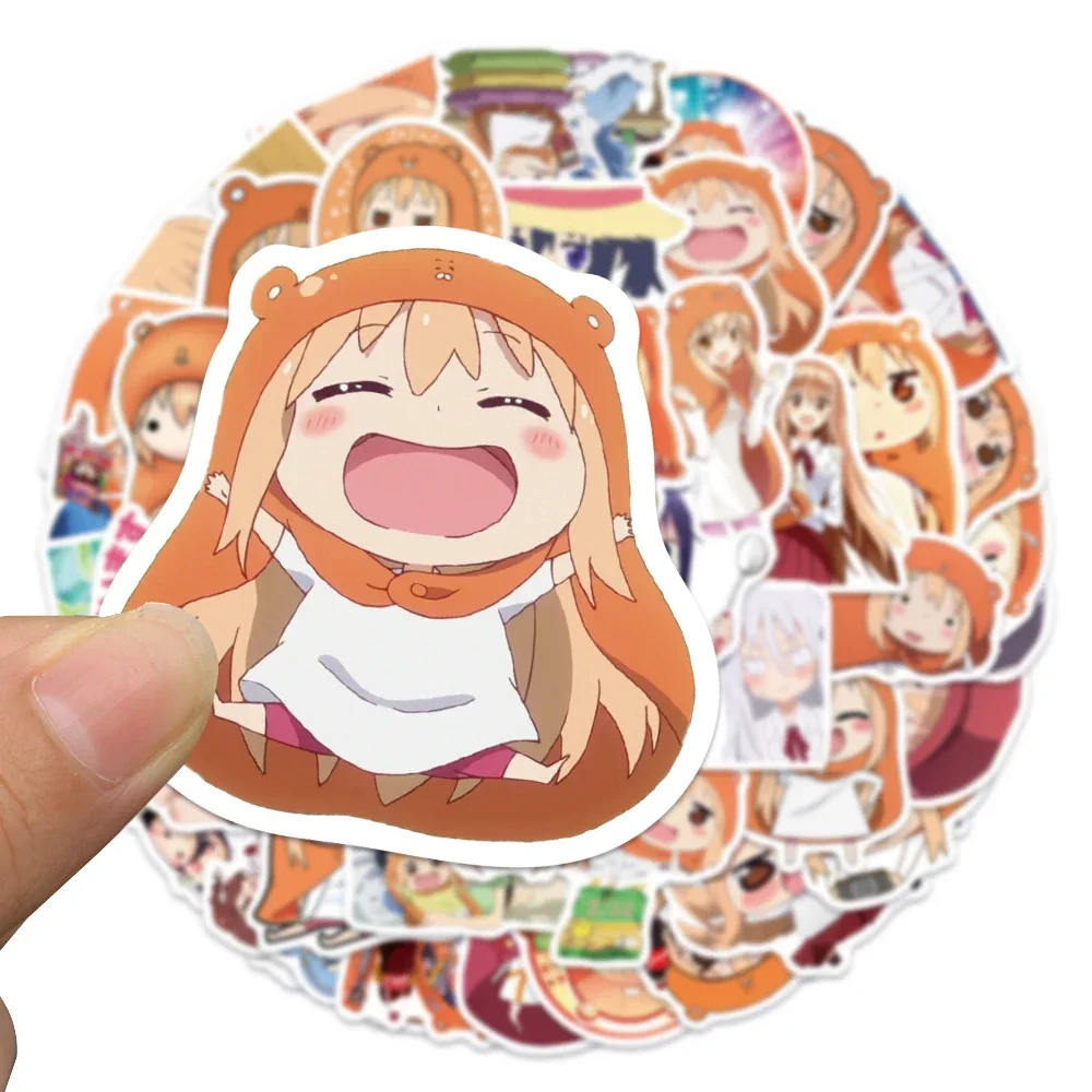 50pcs Himouto! Umaru-chan Stickers Japan Anime Decals for Kids Toy Laptop Skateboard Phone Luggage PVC Graffiti Sticker Packs