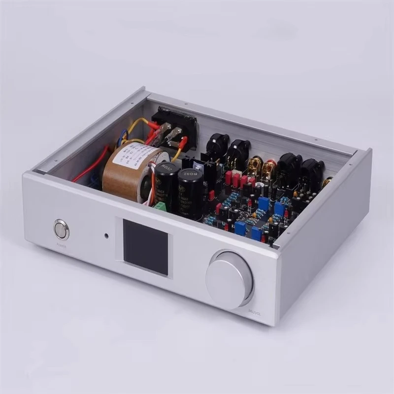 Malan HDAM Circuit HI-END Fully Balanced High-End Preamplifier with Remote HiFi Amplifier Audio, XLR + RCA, Low Noise