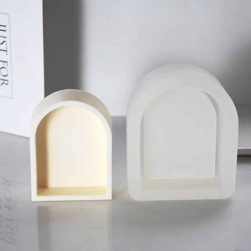 Arch Door Silicone Mold Plaster Resin Bear Ornament Mould Ice Cream Baking Soap Mold DIY Crafts Home Wedding Party Decor Gifts