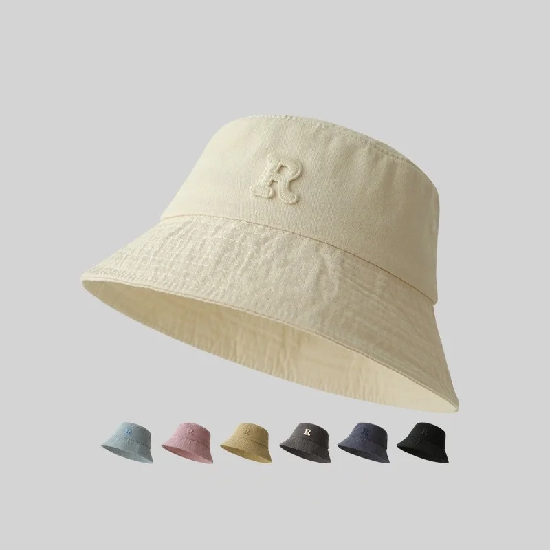 

Sun hat sub Korean R standard wide brim show face small basin hat summer large brim sun hat hats for women