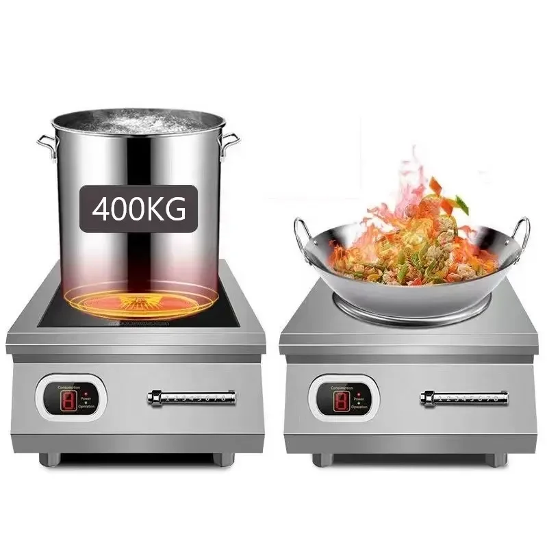 Commercial 380V 8000W Induction Cooktop Digital Intelligent Induction Cooker Standing/Table Electric Stove