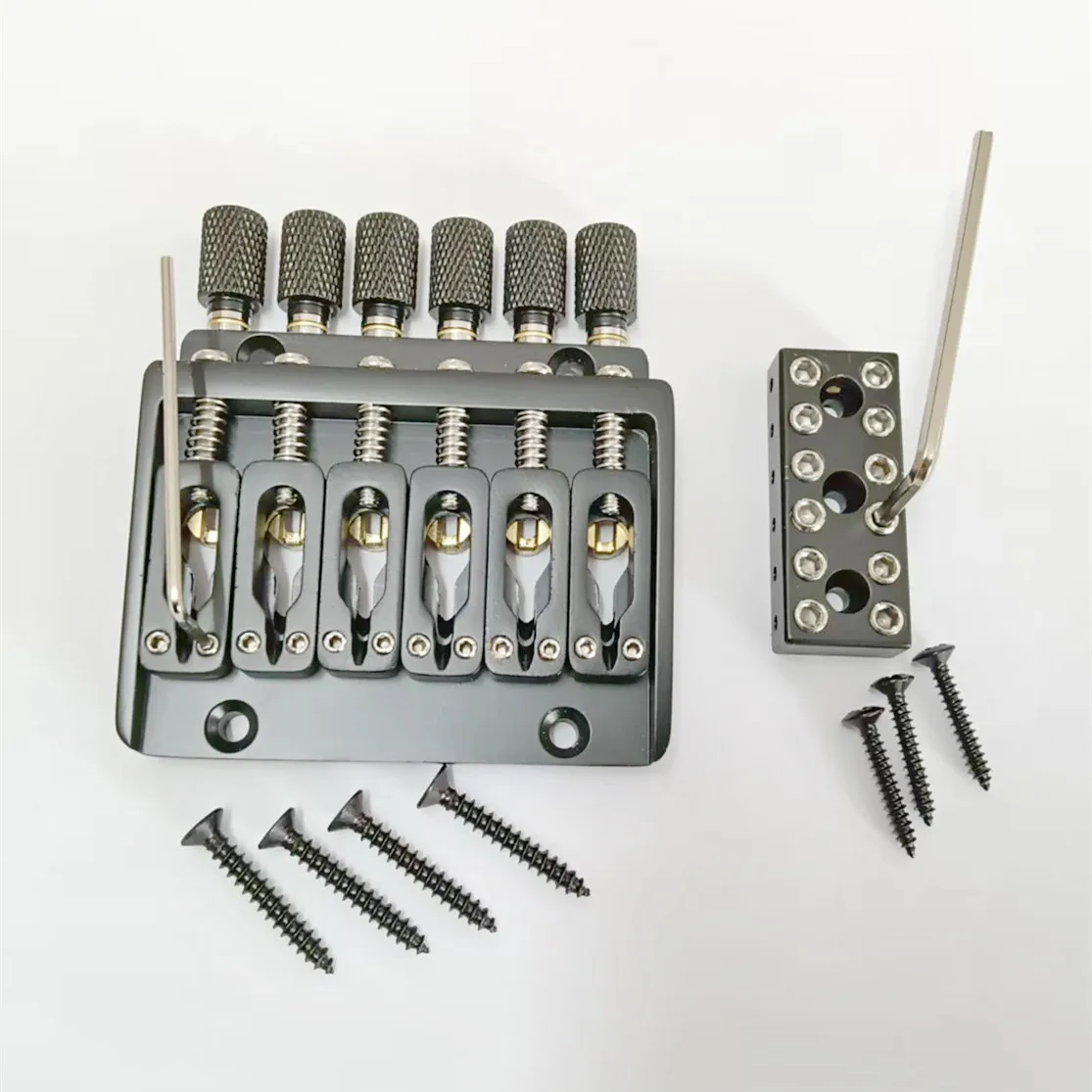 

Hooqu Pure Copper Headless Guitar Bridge With String Lock Brass Tremolo