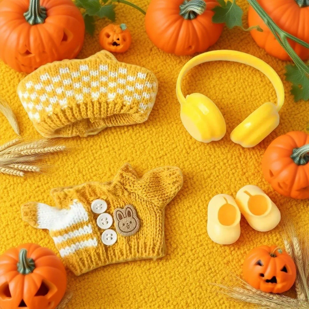 

Кукольная одежда Ropa Labubu, аксессуары для 15/17 см, Labubu V2 V1, плюшевая кукольная одежда, красочный свитер, детская игрушка, подарок для девочки