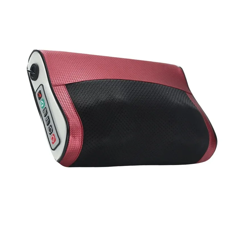 Intelligent Electric Massage Pillow with 6 Buttons, Electronic Kneading and Vibration Function, Body Heating Shoulder Massager