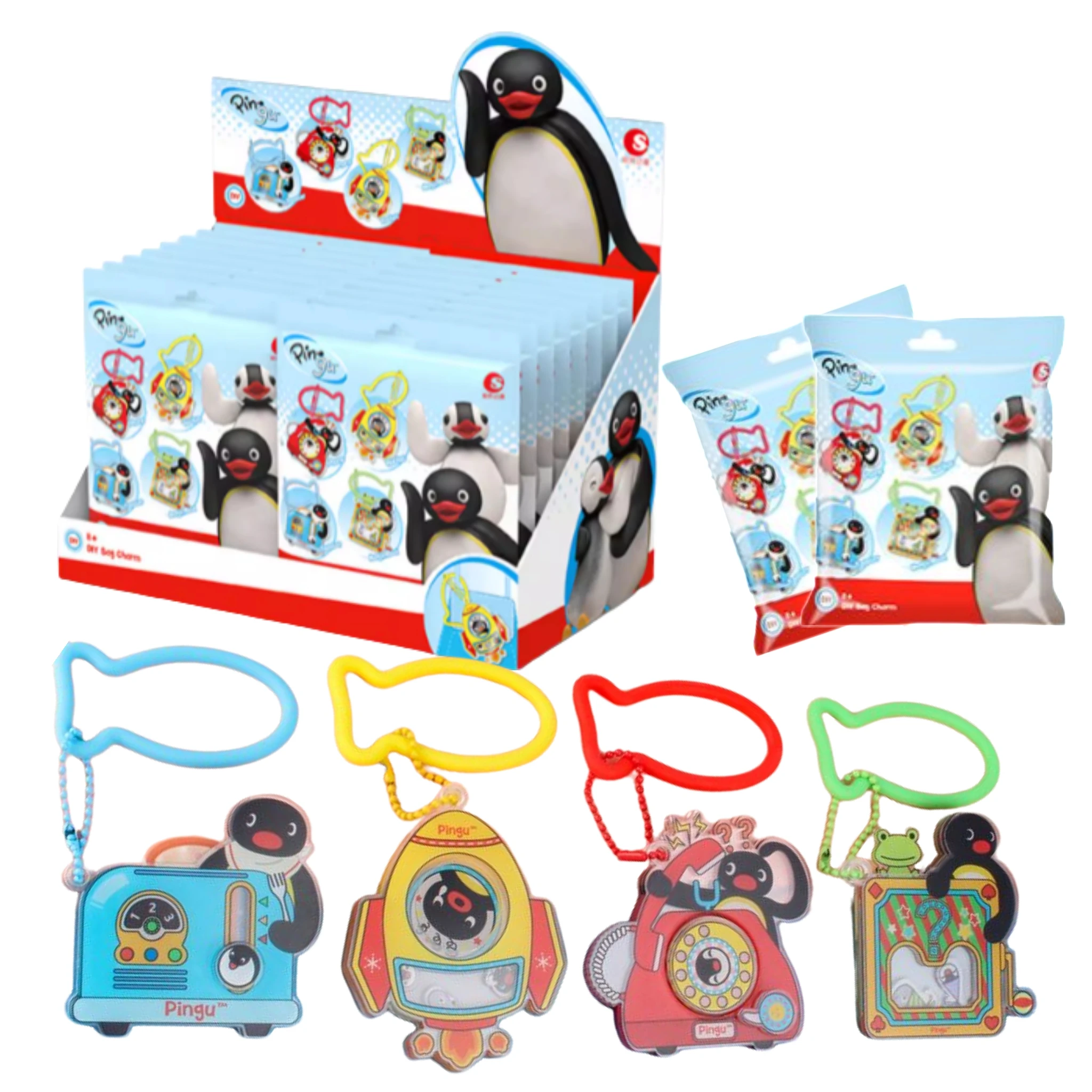 

Authentic Pingu Trendy Penguin Toy Blind Box Exquisite Acrylic Hanging Decoration Assembled Movable Keychain Pendant