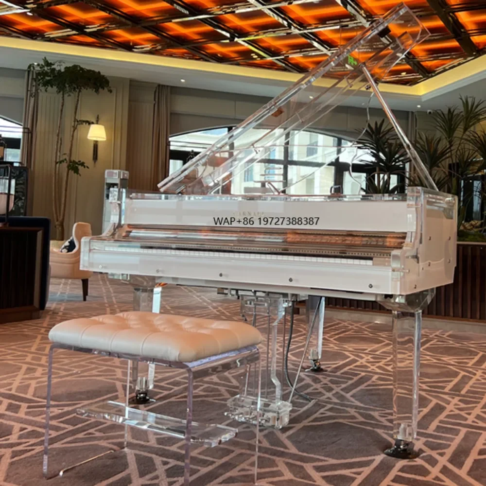Starway Triangular Crystal Transparent Automatic 88 Keys Stage Home High-End Grand Piano Keyboard Instrument for Performance