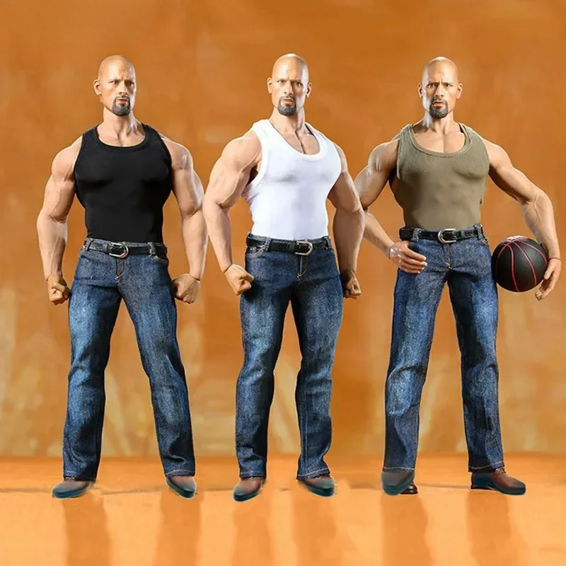 

Toy Center 1/6 Мужской солдат Повседневная обтягивающая спортивная майка Джинсы Ремень Кожаные туфли для 12-дюймовой фигурки M35 Srong Body Doll Toys