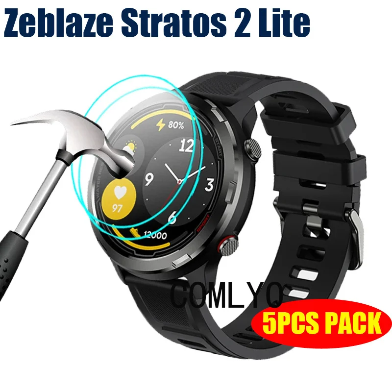 

Упаковка из 5 шт. для Zeblaze Stratos 2 lite, защитная пленка из закаленного стекла для смарт-часов, пленка 9H 2.5D