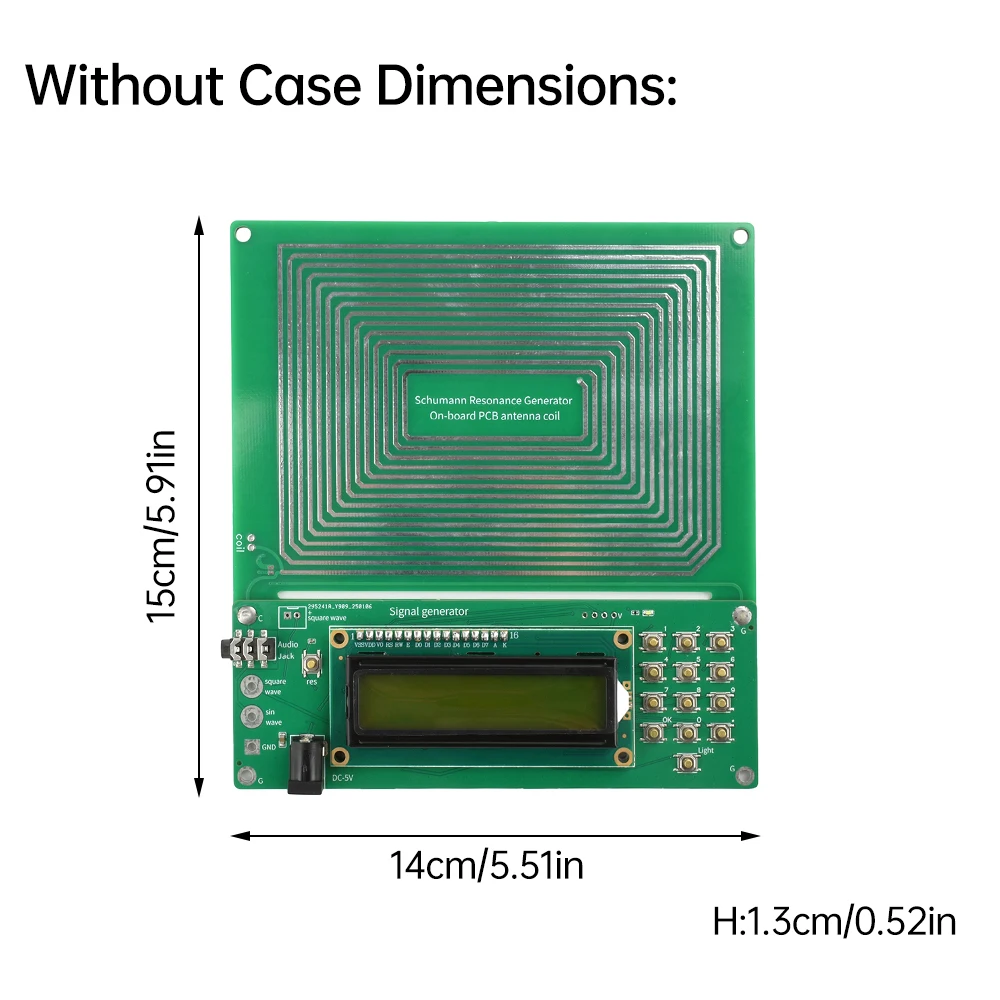 DC 5,5 × 2,1 5 V 0,01 Hz-100 kHz Regulowany generator fal Schumanna z czystym sinusoidalnym sygnałem FM Interfejs mocy wyjściowej Różne kształty fal
