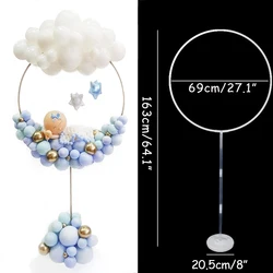 1set Round Balloons Stand Holder Plastic Balloon Arch Frame For Baby Shower Wedding Birthday Party Decoration Ballon Ring Hoop