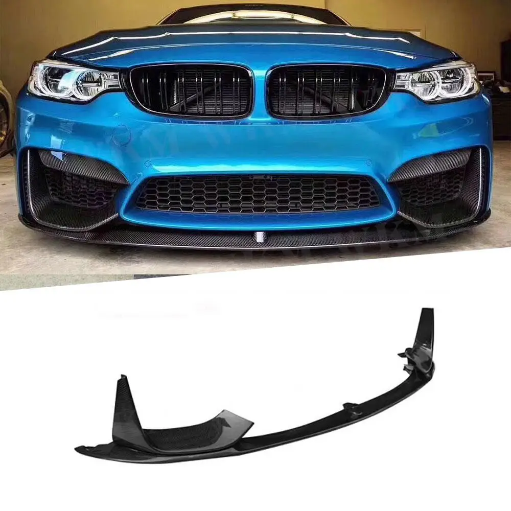 

Carbon Fiber / FRP Front Bumper Lip Spoiler Splitter Flaps Aprons for BMW 3 Series F80 M3 F82 F83 M4 2014 - 2018 Bosy Kit