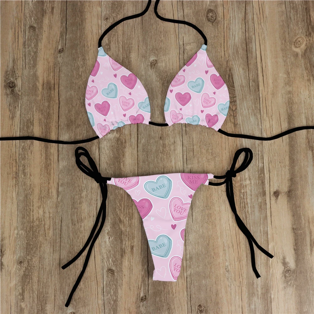 Pink Swimsuit Bikini Women Multi Style Sexy High Leg Thong Swimwear Bikinis 2023 New Female 2 Piece Bathing Suit Beachwear