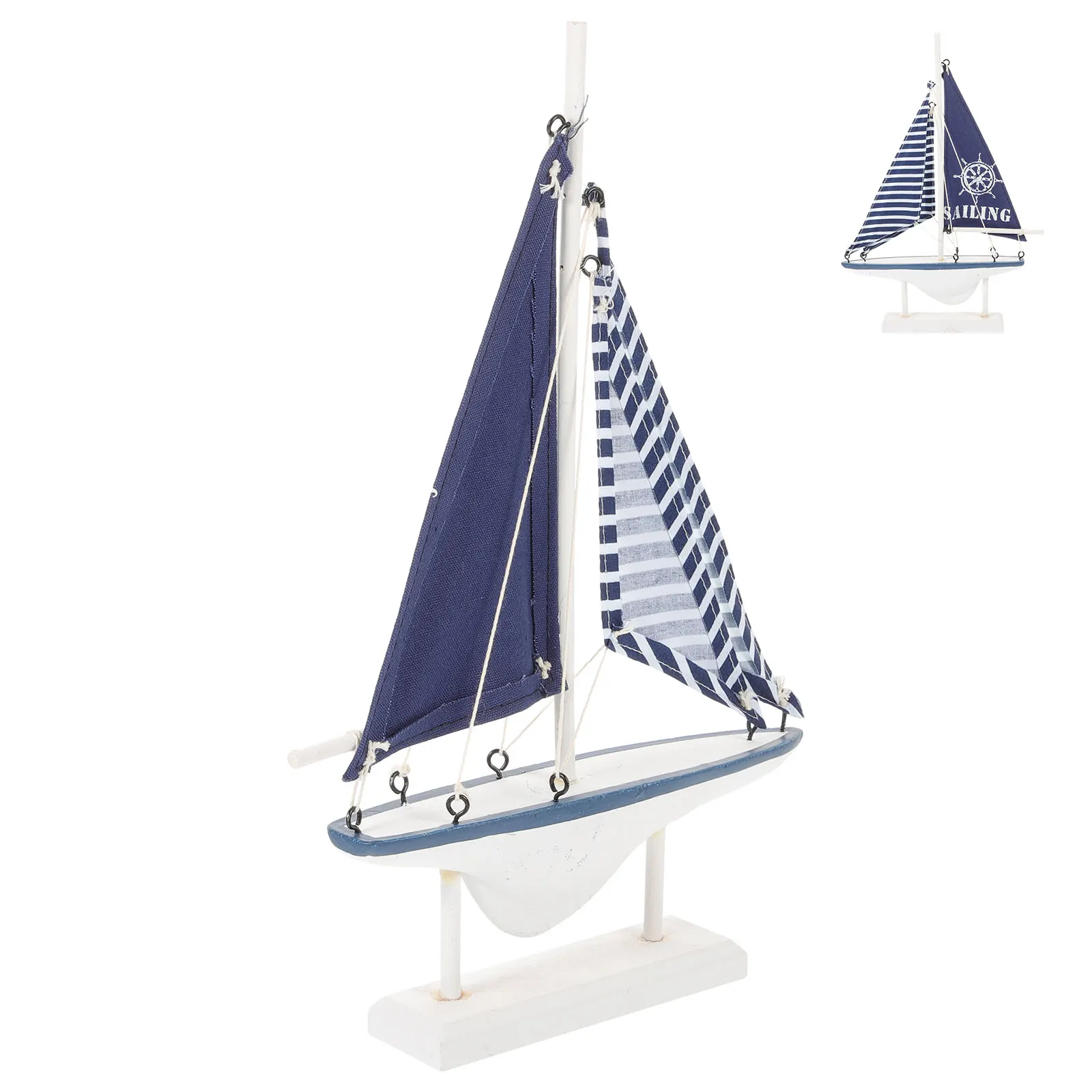 

Wooden Sailboat Decor Small Size Desk nament Nautical Style Home Office Bedroom Study Model Kit Ship Decor Table Boat