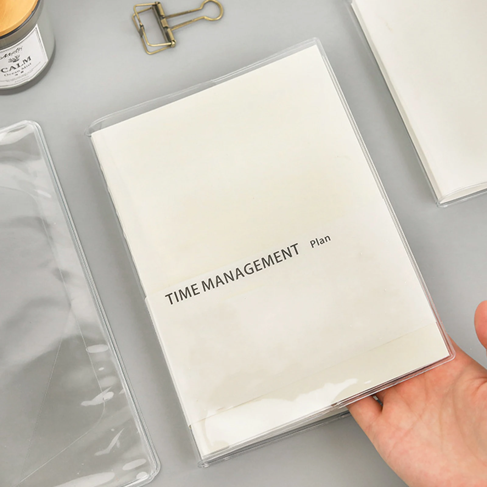 2Pcs High Quality A5 Clear PVC Book Cover Protector Film for Notebooks and Textbooks