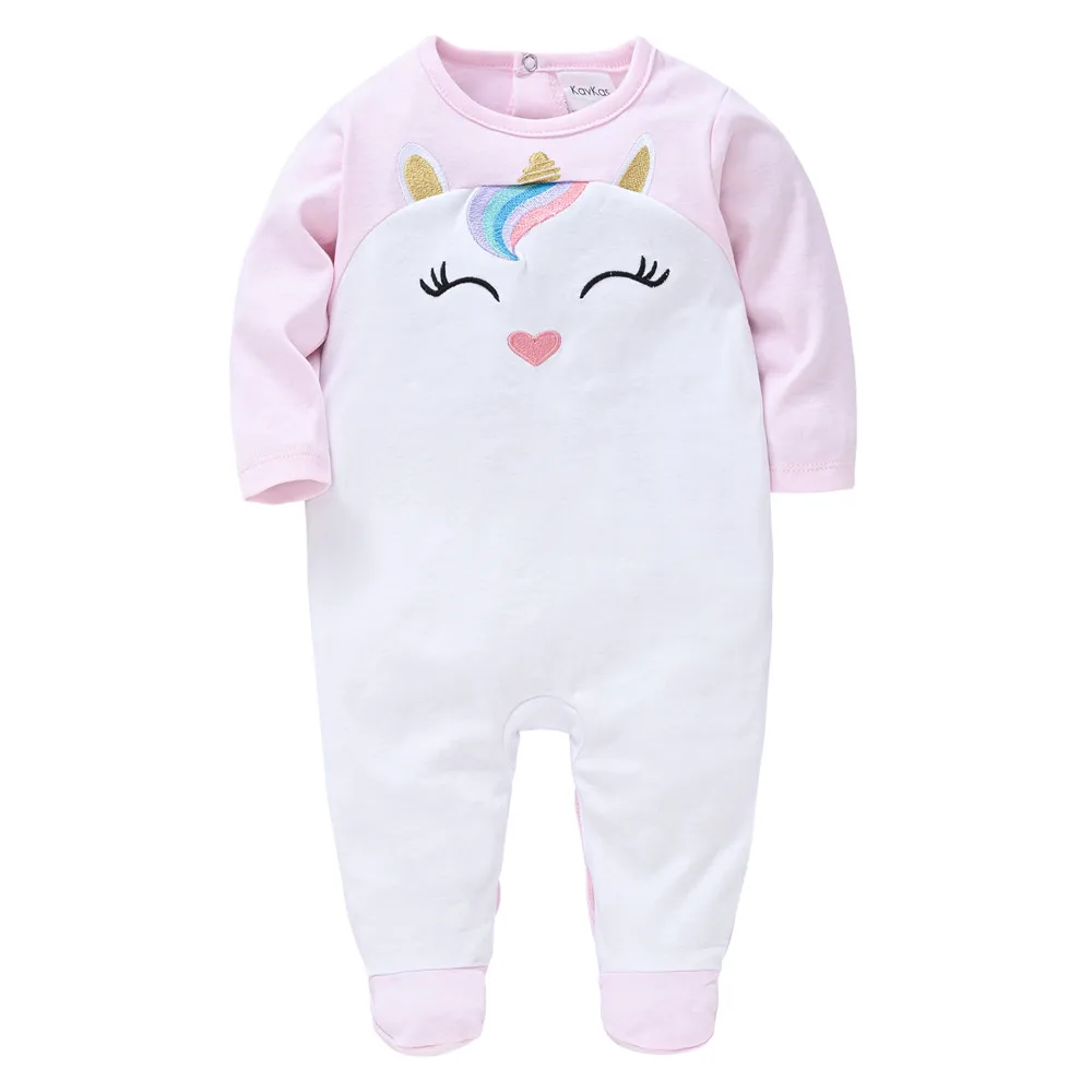 

Newborn Baby Girls Rompers Long Sleeve Cotton Full Sleeve Clothes 0-12 Months Unicorn Design Infant Jumpsuit