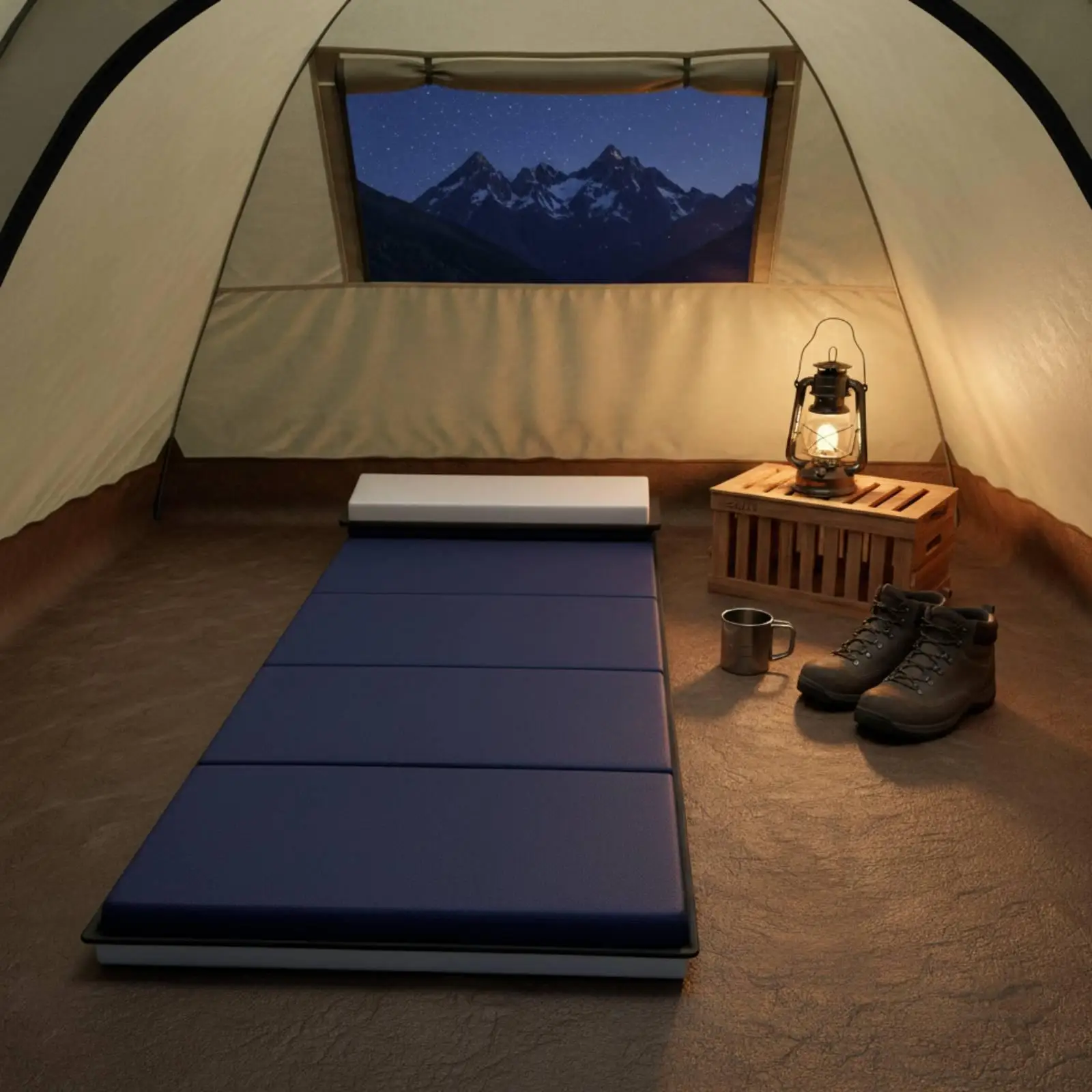 Sleeping Mat with Pillow Soft Foldable Sleeping Mat Slim for Fitness, Guests view 6