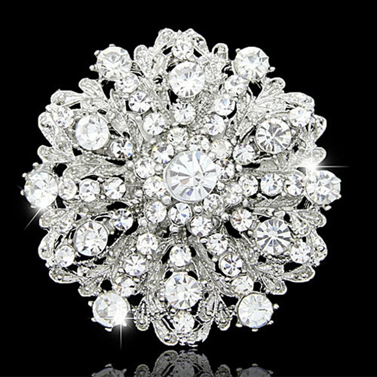 Fashionable European and American Bride Holding Flower Brooch, Foreign Trade Brooch, Large Flower Chest Flower Collar Needle
