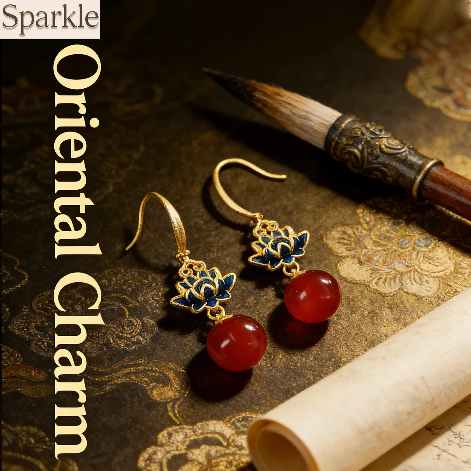 

Women's Retro Chinese-Style Long Pendant Earrings with Jade Bead And Pearl Luxury Jewelry Ear Clip for Ancient Hanfu Accessories