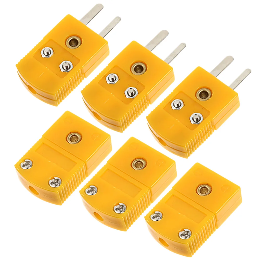 

3Sets Thermocouple Connector K Type High Durability Plastic Shell Insulated Joint for DIY Thermocouple Building Replacement Easy