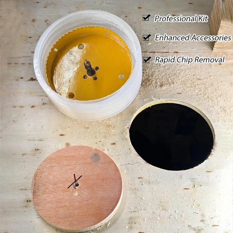 MAKE-6-19/64 รูสําหรับไฟ, รูฝุ่นชามสําหรับโคมไฟแบบฝัง 6In รวม 3/8In Hex Shank & SDS Plus Arbor