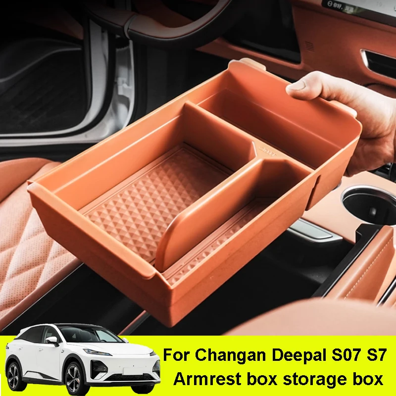 

Для Changan Deepal S07 S7 2025 2026, автомобильный подлокотник, перегородка, ящик для хранения, декоративные аксессуары, противоскользящий центр управления