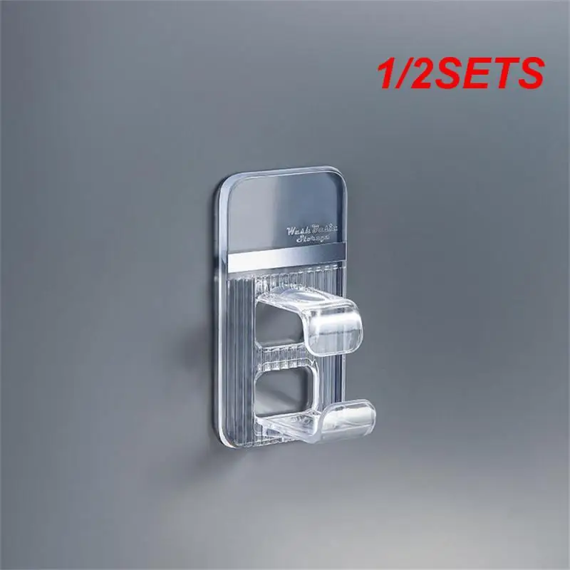 1/2SETS Traceless Hook Easy Installation Suction Wall Hook Save Space Fashionable Bathroom Organize Tools Punch-free Hook