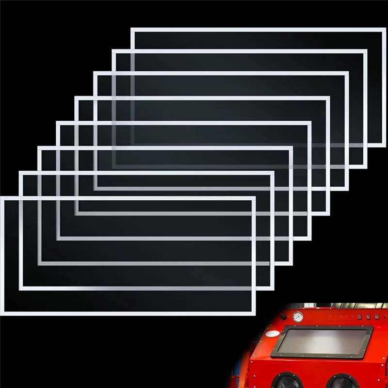 غطاء عدسة السفع الرملي البديل من ABKU مكون من 6 قطع من طبقة السفع الرملي الكاشطة - بوليستر 23 × 11 بوصة أ #6