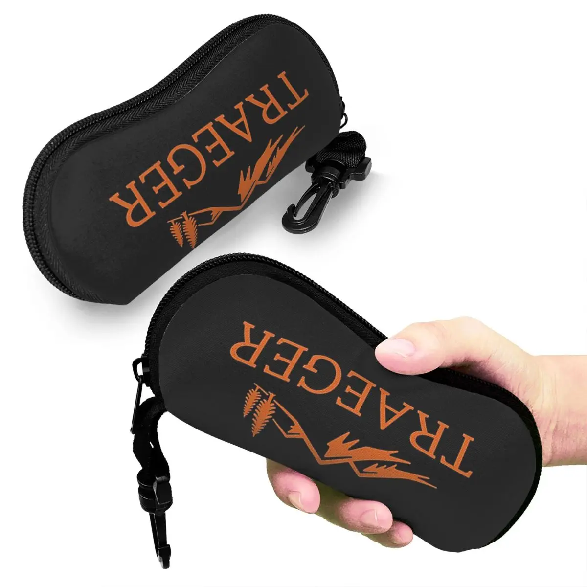 

Traeger Pellet Grill Smoke BBQ Essential Shell Glasses Case Protective Sunglasses Box Women Men Soft Eyeglasses Bag Pouch